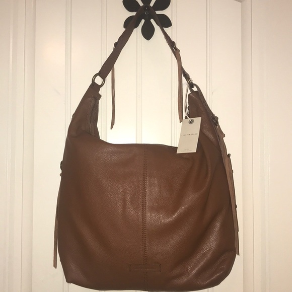 Flash Sale Lucky Brand Boho Large Leather Hobo Bag - Picture 4 of 8